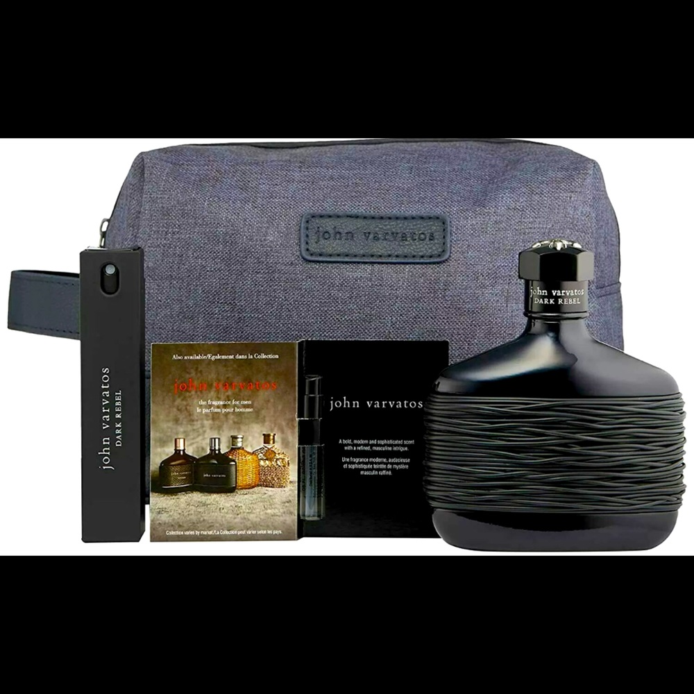 John Varvatos Dark Rebel 4Pcs Set 4.2 oz  New